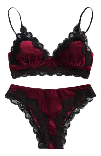 Conjunto De Pijama De Terciopelo For Mujer, Lencería De Enc