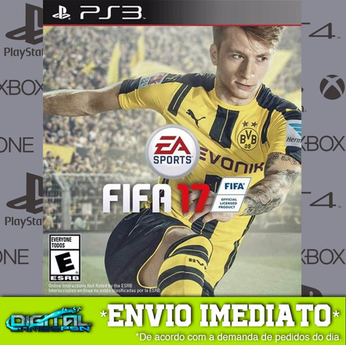 Fifa 17 Ps3 Dublado Em Pt Br Envio Digital Imediato