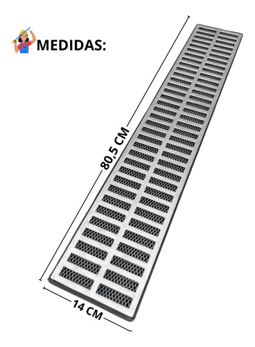 Ralo 15x80 Alumínio Com Tela Saída Baixa 100mm Sifonado