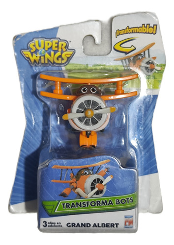 Grand Albert Super Wings Transforma Bots Figura 6cms