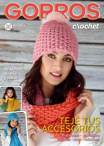Revista Tejido Crochet Gorros Bufanda Chal Poncho Accesorios
