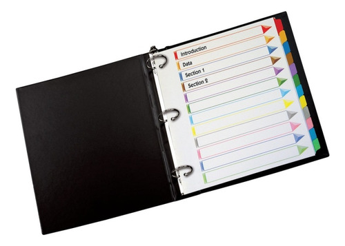 Separador De Hojas Para Carpeta De Argolla C/12 Divisiones