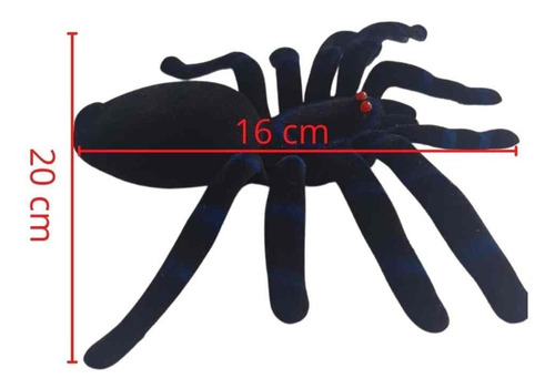 Tarántula de peluche con forma de araña, 20 x 10 cm, decoración de Halloween
