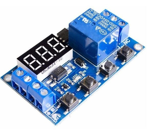 Temporizador Rele Relay Arduino 1 Ch  6-30v On-off 999min 5a