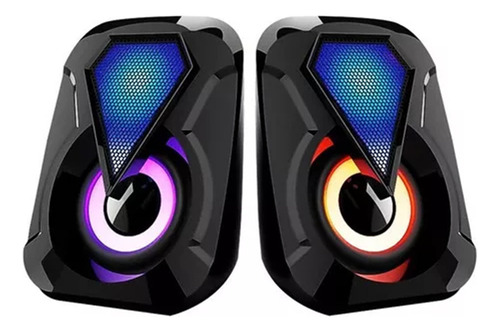 Parlantes Led Rgb Multimedia Para Pc Gamer Speaker E-1053