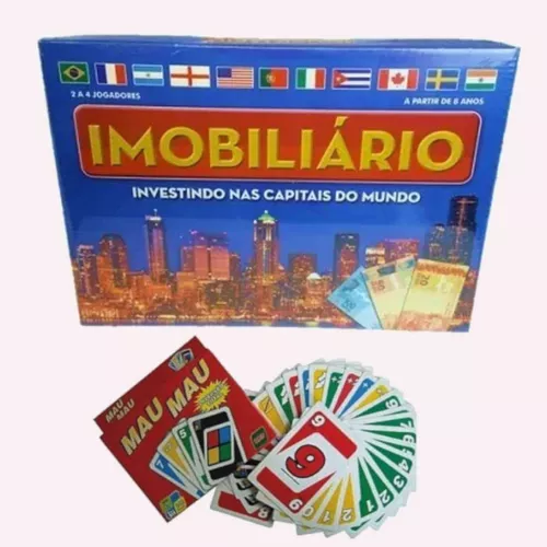 Jogo de Tabuleiro Imobiliário Investindo Nas Capitais Do Mundo