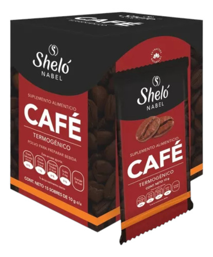 Café Termogénico Soluble Sheló Nabel 2 Pack 15 Sobres De 10g