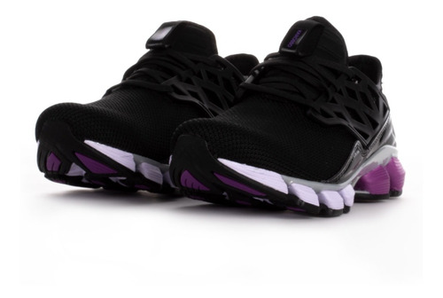 Tenis Para Correr Karosso Negro Morado 6328 Hecho En México