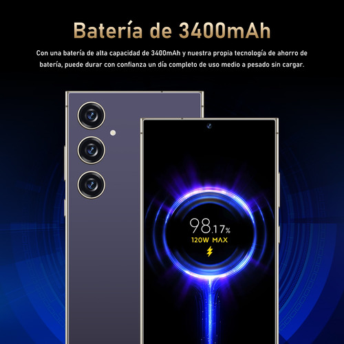 Teléfonos Inteligentes Android Baratos 4g C24 Pro 6.56 En Ram3gb Y Rom64gb Gris
