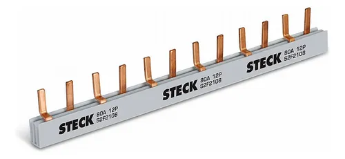 comprar 5 Barramento Bifásico 80a 12 Disjuntor 2x6 S2f210b Steck