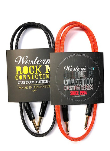 Imagen 9 de 10 de Cable Plug Mono 1m Entelado Cabezal Caja Western Cabcajan
