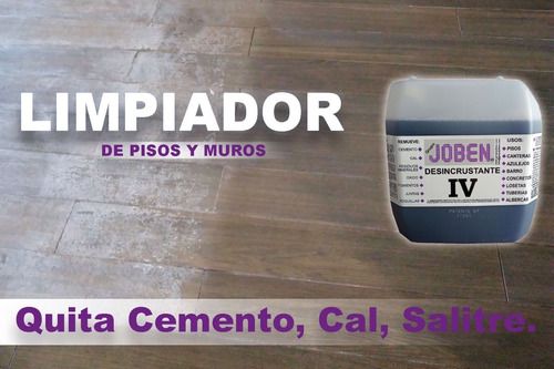 Limpiador De Pisos Y Muros, Quita Cemento, Cal, Salitre 4l