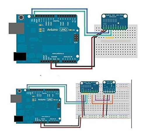 Imagen 5 de 7 de 2pcs Ads1115 16 Bits 4 Canales Analogico A Digital Convertid
