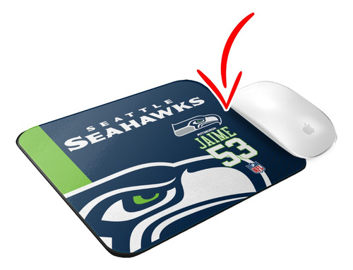 Mousepad Personalizado Seattle Seahawks Con Tu Nombre