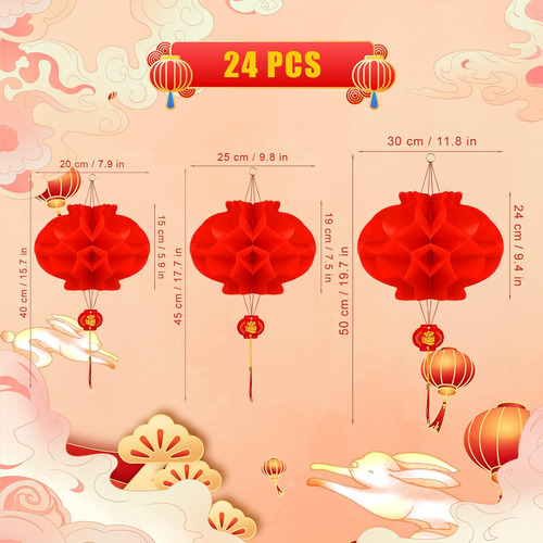 Linterna China Roja De 30.5 Cm, Decoración Para Año Nuevo Y