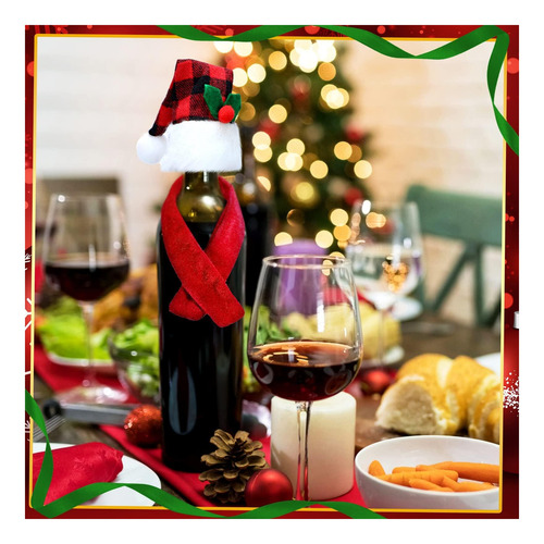 24 Piezas Botella De Vinos De Navidad Conjunto De Botella De