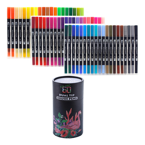 Rotulador Artístico Bb-60 Colores Para Acuarela De Doble Pun