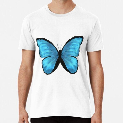 Remera Blue Butterfly - La Vida Es Extraña Algodon Premium 