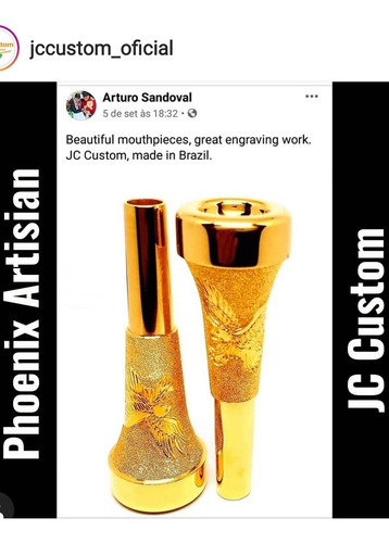 Bocal Artisian P/ Trompete - Engraving