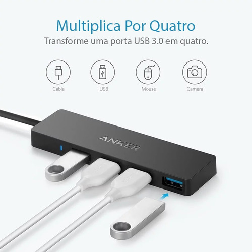 Hub Usb 3.0 Anker Ultra Slim De 4 Puertos