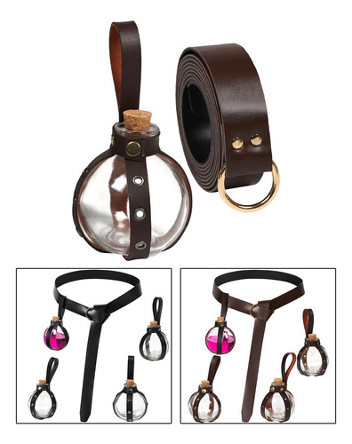 Cinturón Accesorios Medievales Hecha A Anillos Marrones