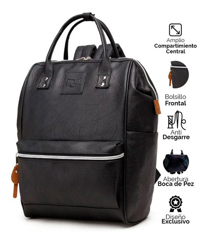 Imagen 3 de 8 de Cartera Mochila Everlast Original Mujer Anti-robo Urbana