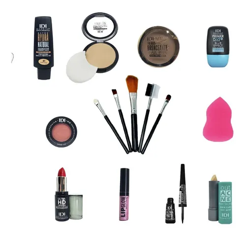 Kit Maquillaje Hipoalergénico Surtido Compacto Labiales H2 Kit Maquillaje Hipoalergénico Surtido Compacto Labiales H2