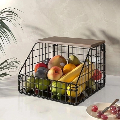 Cesta De Alambre Apilable Para Encimera De Cocina, 30 X 30,5