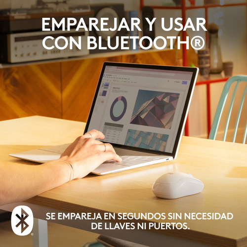 Mouse Logitech M240 Silent Inalámbrico Blanco