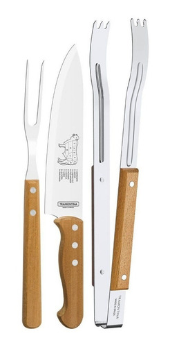 Juego Asado Jumbo 12 Piezas Tramontina+ Cuchilla + Pinzas LG
