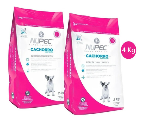 Combo 2 Nupec Cachorro 2kg Rz Pequeña Croquetas Perro 