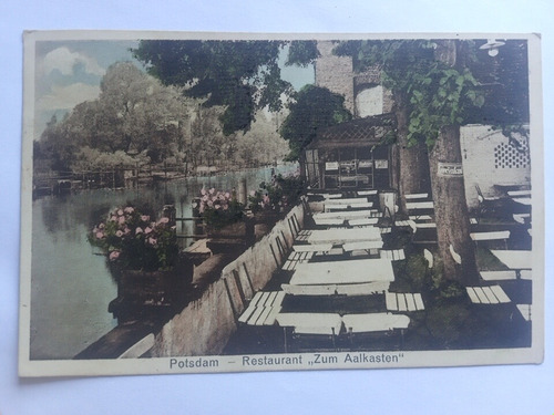 Alemania Postal 1925 Potsdam Restaurant Zum Aalkasten