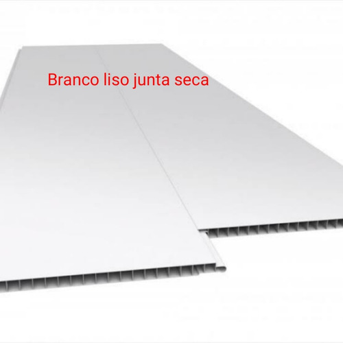 Forro De Pvc Branco Liso Junta Seca 200x8mm Placa Com 5,00 M