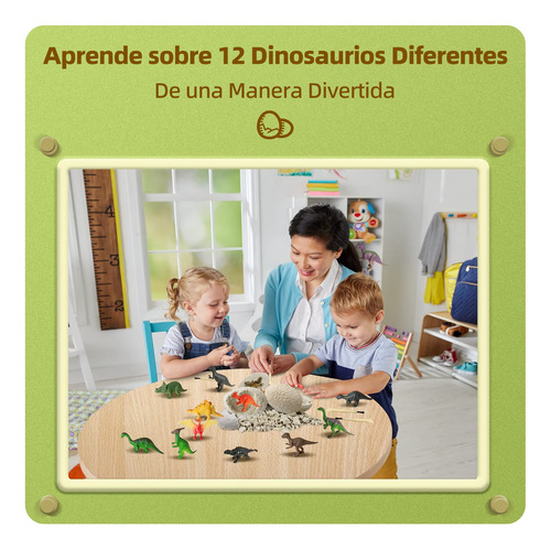 12 Pzs Huevos De Dinosaurio, Set De Dinosaurios Con