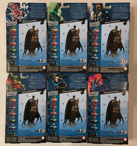 Batman Ninja Wave Teen Titans Completa Baf 6 Figuras Dc Mult (Usado)
