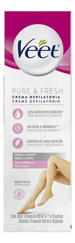 Veet Pure & Fresh Crema Depilatoria Piel Normal 100ml