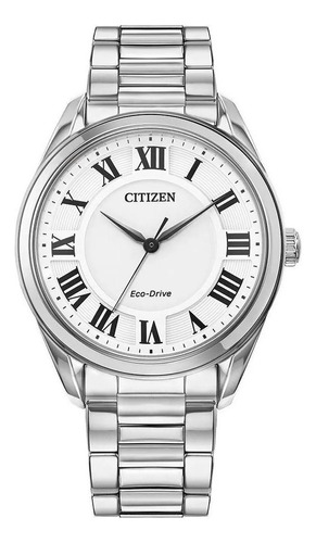 Reloj Citizen Eco Drive® Women's Arezzo Stainless Steel E-w Color De La Correa Plateado Color Del Bisel Plateado Color Del Fondo Blanco