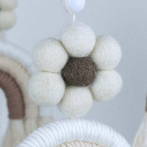Colgante Móvil De Macramé Con Borlas Y Arcoíris Para Cuna De