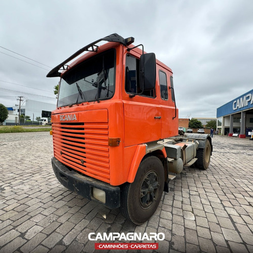 Caminhão Scania Lk 111 4x2 Bom De Pneus Laranja - 1980