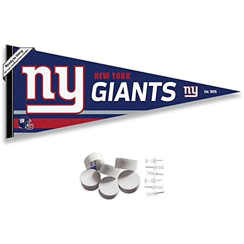 New York Giants Pennant Banner And Wall Tack Pads