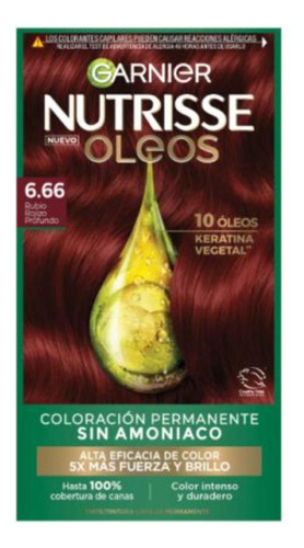 Garnier Nutrisse Oleo Rubio Roj Prof 6.6