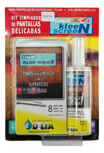 Kit Limpiador Pantalla Led Tv Compu Monitor + Paños 1° Htec