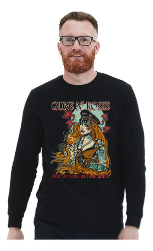 Polera Ml Guns N Roses Tattoo Redhead Rock Impresión Directa