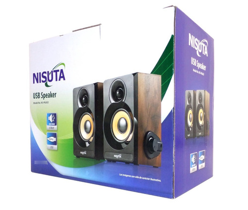 Imagen 5 de 7 de Parlantes Pc Multimedia Potentes 6w Estereo Usb Madera