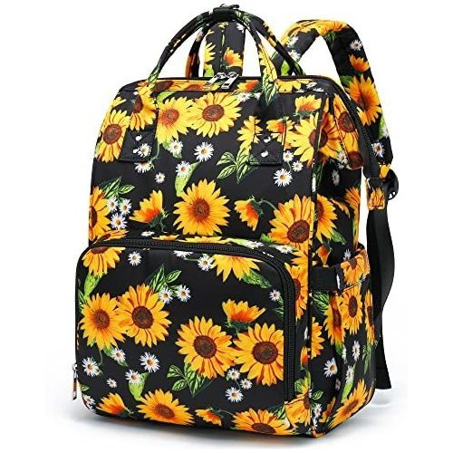 Mochila Para Ordenador Portátil Sunflower Para Mujer, Mochil