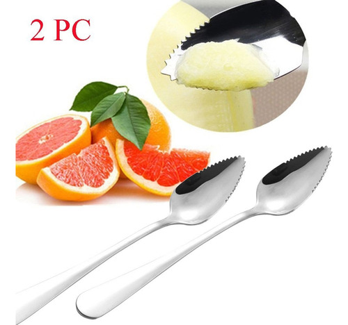 Hhcuchara De Postre Gruesa Dentada De Acero, Con Borde Denta
