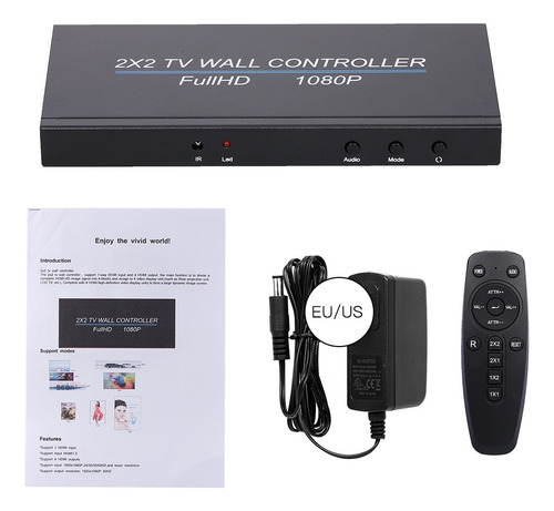 Nk-bt14 4 Canales Tv Video Wall Controlador 2x2 1x3 1x2 1x4