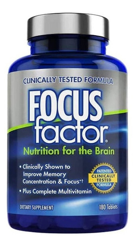 Focus Factor Brain Performance 180tb Memoria Y Concentracion Sabor Neutro