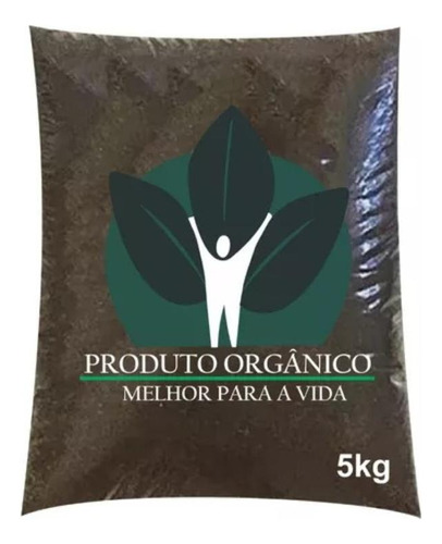 Terra Vegetal Adubada 5,0kg Composto Orgânico Planta Horta