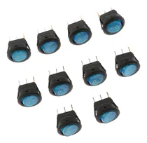 Comprar Interruptor De Botón Pulsador De Encendido \u002F Apagado Azul